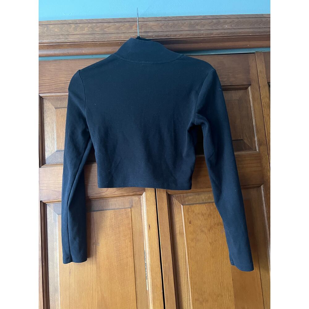 Sunday Best Women's BestHug Monarch 1/2 Zip ribbed Top Long Sleeve Black Size S - Picture 9 of 10
